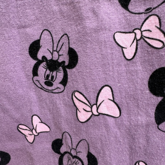 Disney 3T Girls Purple Minnie Mouse Bow Emotions Short Sleeve Tee Shirt Blouse - Picture 6 of 6